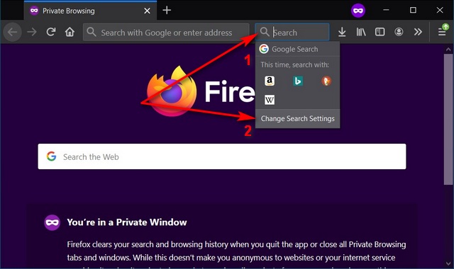 Ändra sökmotorn i Firefox på Windows, Mac och Linux