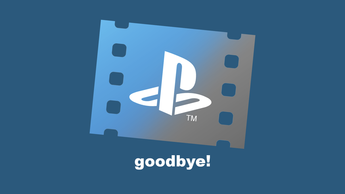 Logo PlayStation Video và từ "tạm biệt".