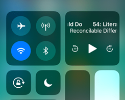 Apple EFF ringer Bluetooth och Wi-Fi Control Center för…