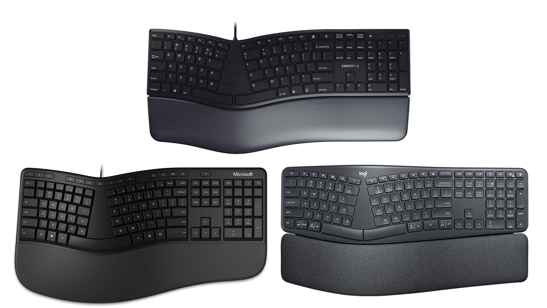 Ketiga keyboard tersebut memiliki bentuk yang sama.