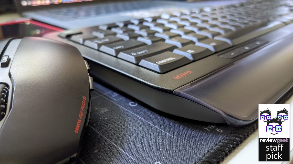 Foto close-up mouse dan keyboard Gentix