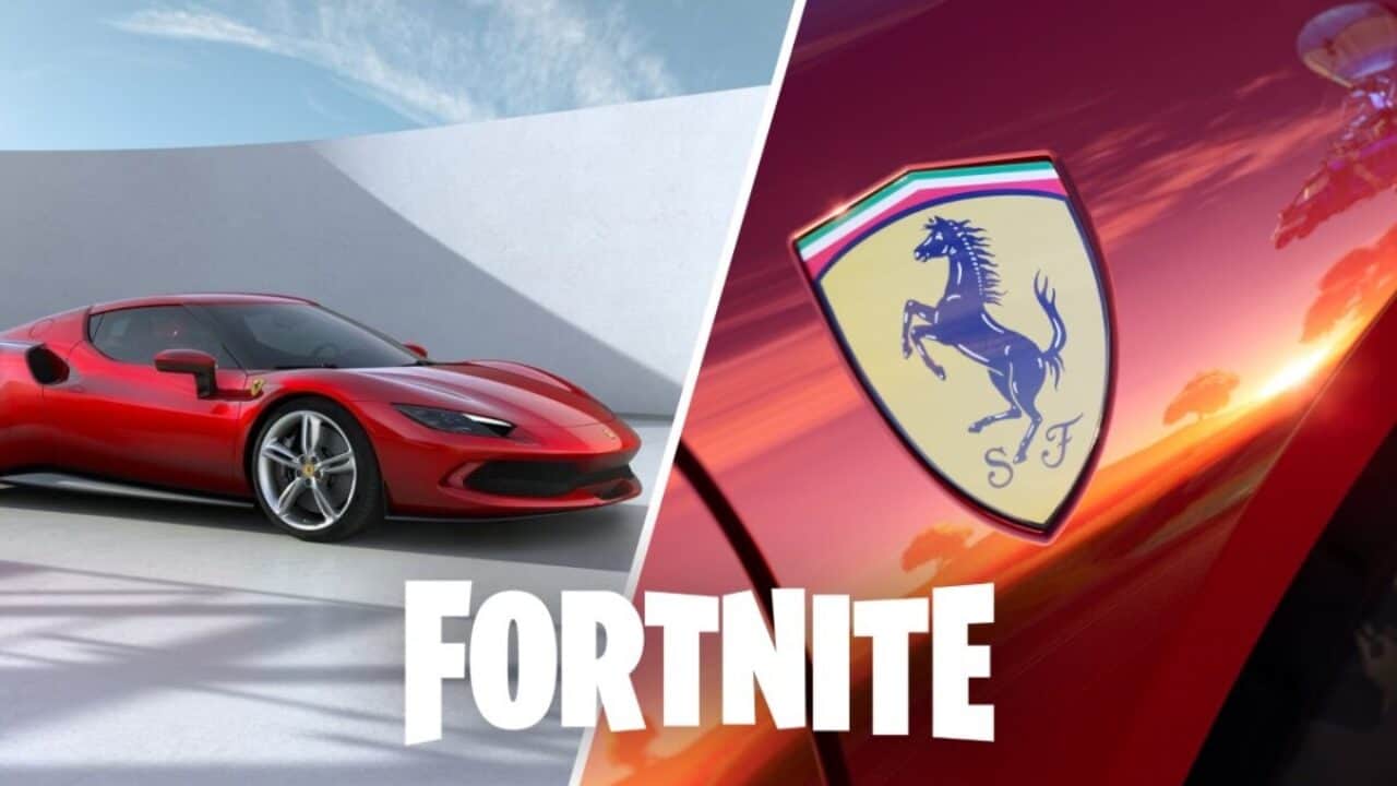 Fortnite är Gran Turismo och implementerar Ferrari!  Brutal!