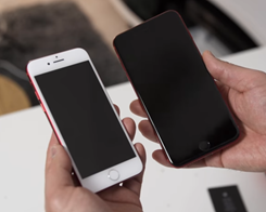 Frankenphone kombinerar röd iPhone 7 Plus med blank svart…