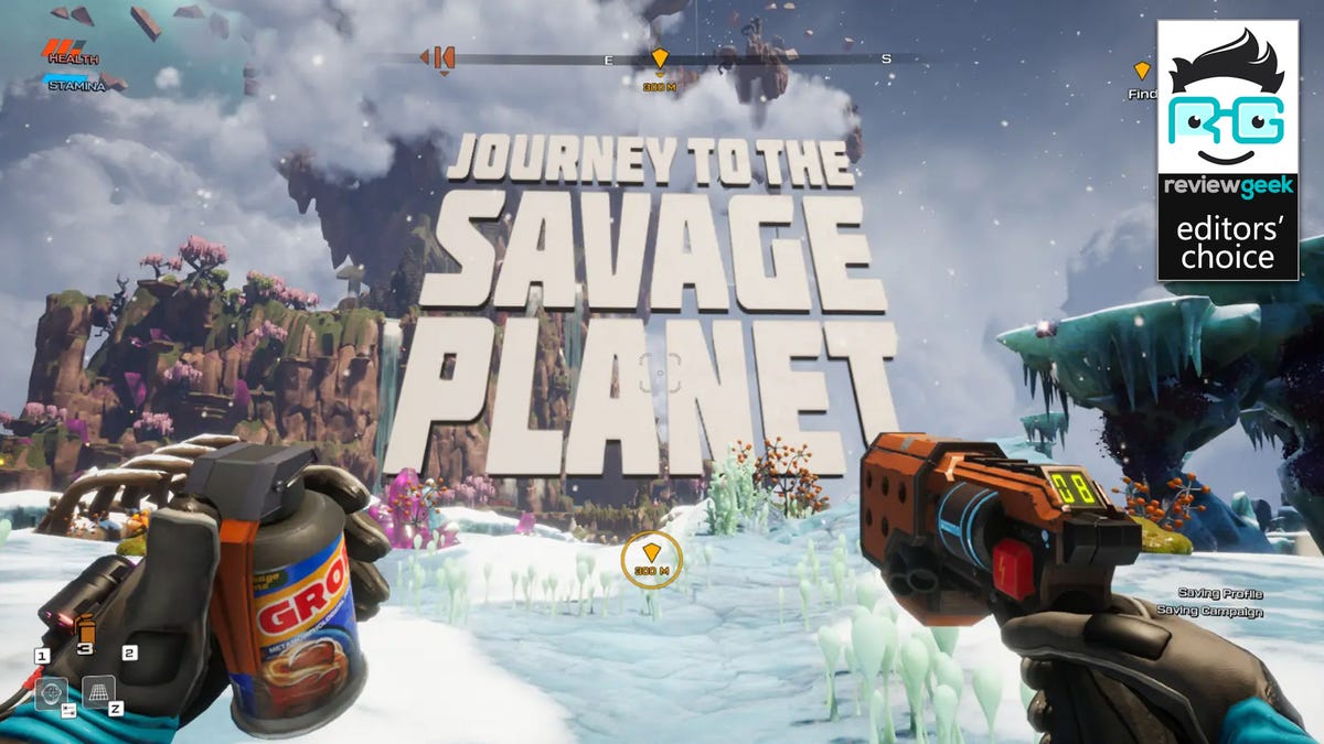 Perayapan judul pembukaan Journey to the Savage Planet