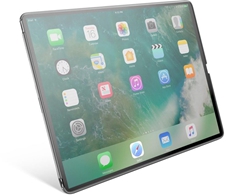 Menampilkan iPad Pro tanpa bingkai palsu tanpa tombol Beranda…
