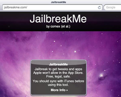 JailbreakMe-Style Jailbreak för 32-bitars enheter som visas på…