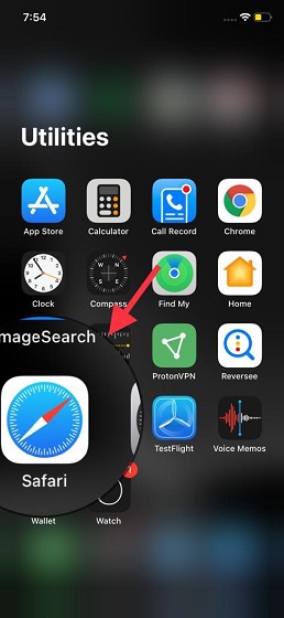 Öppna Safari på din iPhone