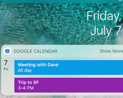 Google Kalender för iOS lägger till dagens widget