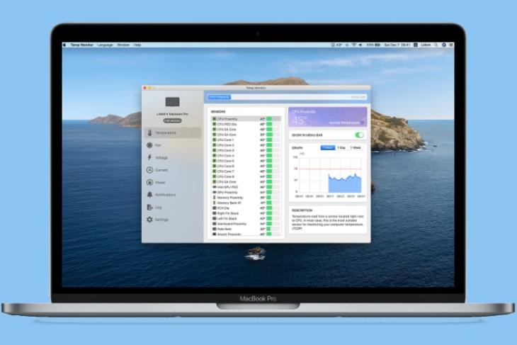 Temp Monitor- Kiểm soát các vấn đề quá nhiệt của máy Mac