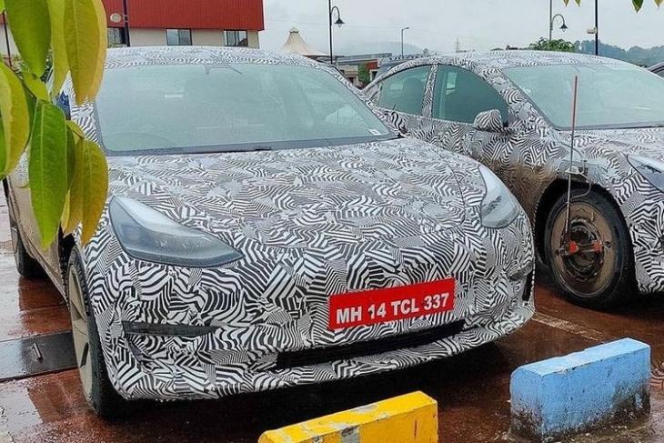 Mô hình Tesla 3 Lại phát hiện ở Ấn Độ