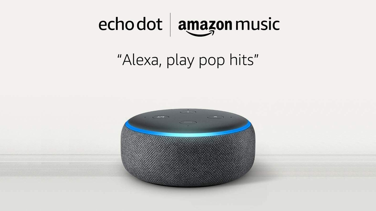 Một bức ảnh của Amazon Echo Dot.