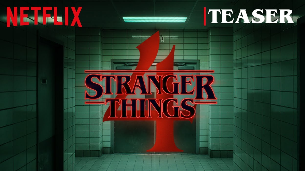 Spanduk teaser bagian 4 'Stranger Things'.