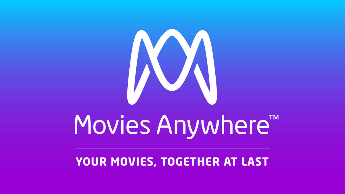Ögonblicksbild av Movies Anywhere-logotypen.