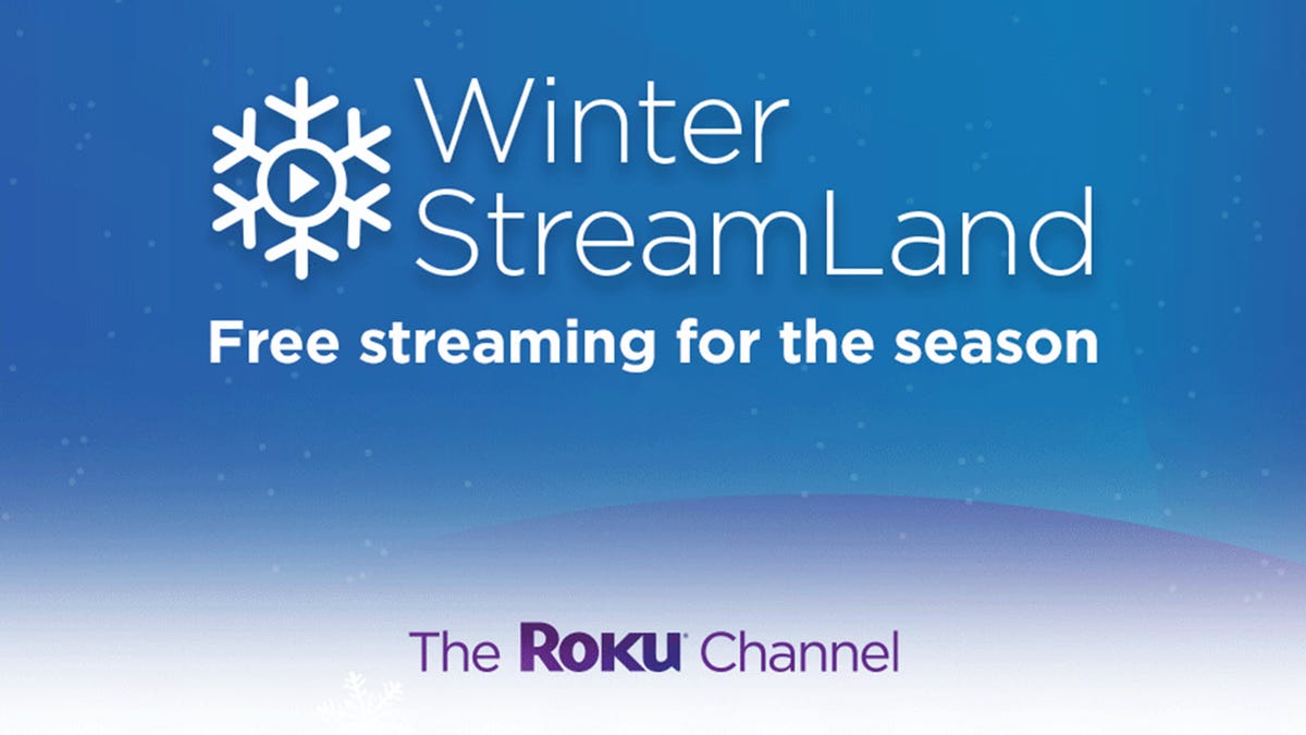 Logo Winter StreamingLand pada kepingan salju.