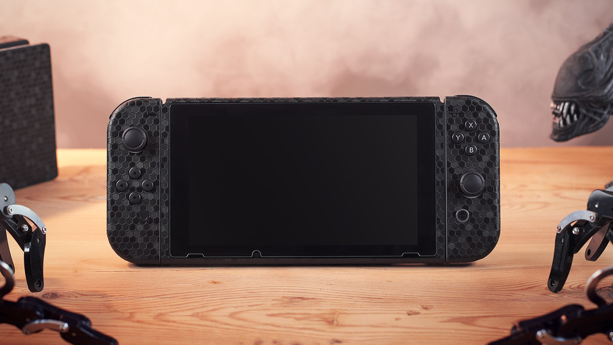 Ett foto av ett Nintendo Switch-skinnmärke