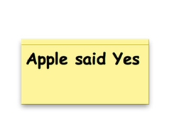 Berättelse: Frun säger nej, Apple säger ja