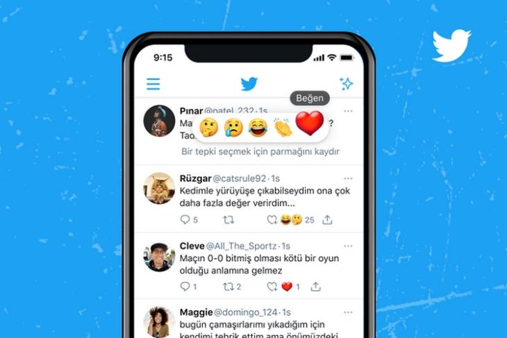 Twitter Kontrollera Emojis reaktion på tweets