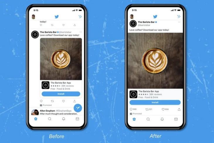 Twitter testar nytt kant-till-kant-format för videor, GIF-filer på användarens tidslinje för iOS-enheter