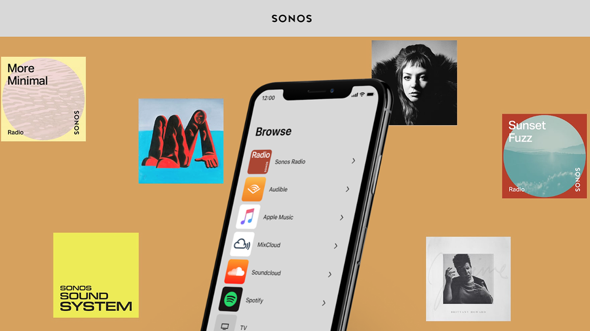 Hình minh họa ứng dụng Sonos S2.