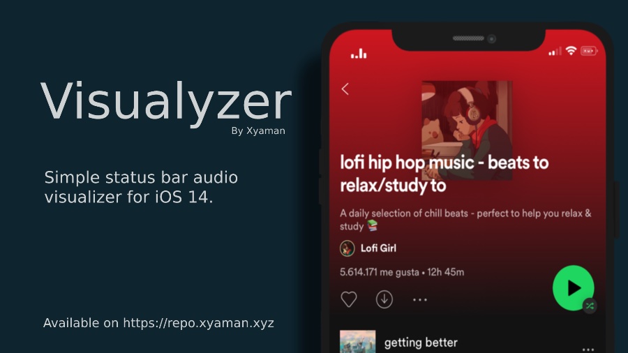 Visualyzer Tweak lägger till Audio Visualizer till iPhones statusfält