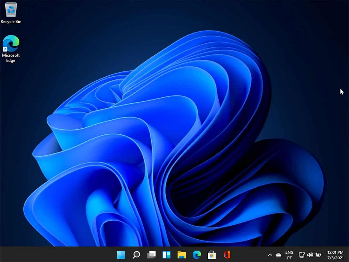 Överraskning: Windows 11 som chegar com o dark mode ativado!