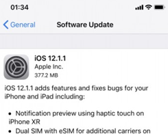iOS 12.1.1 släppt med utökat stöd för eSIM-operatörer