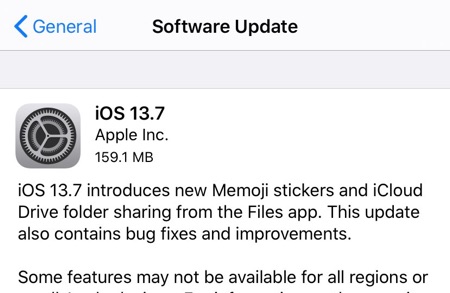 iOS 13.7 och iPadOS 13.7 släpptes, få direkt IPSW-nedladdningslänk här