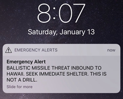 iPhone på Hawaii får akut varning om ballistisk missil, …