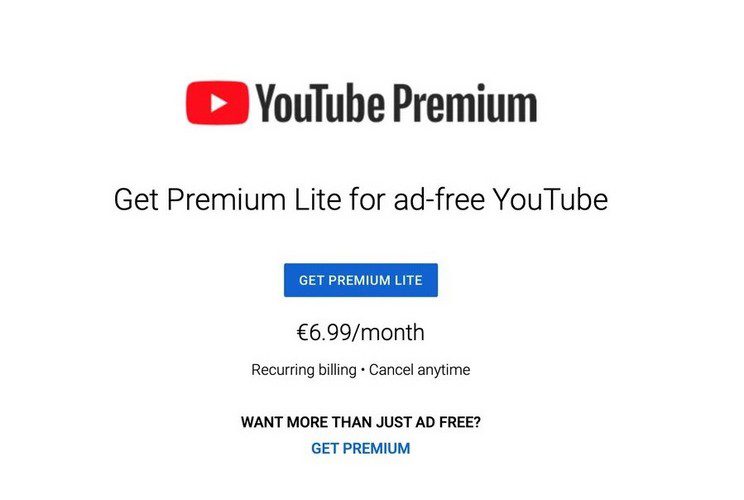 YouTube Bắt đầu thử nghiệm Gói đăng ký “Premium Lite” rẻ hơn