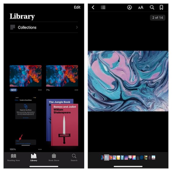 Chuyển đổi ảnh thành PDF bằng Apple Ứng dụng sách trên iPhone và iPad 