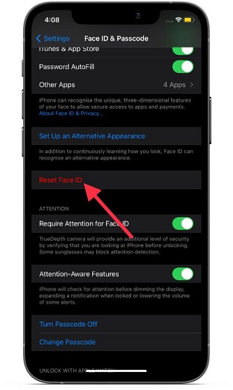 Återställ Face ID på iPhone