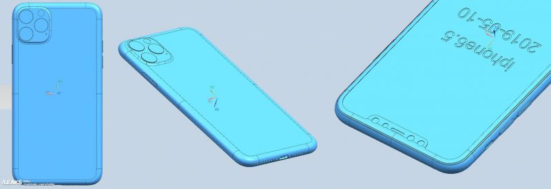 Apple CAD-rendering av iPhone 11