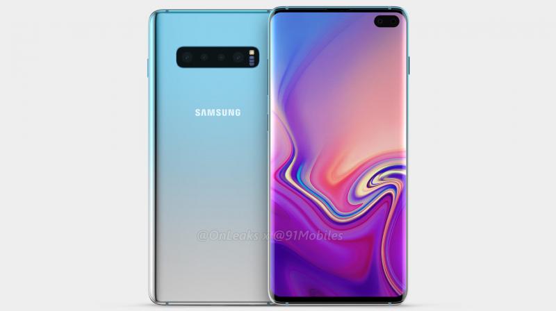 The display size of the Galaxy S10+ is said to be 6.4-inches and it should feature an ultrasonic in-display fingerprint sensor.