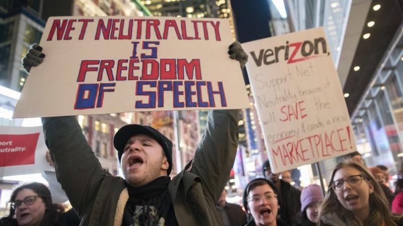 Though net neutrality started off more than a decade ago as an insight into how to make networks work most efficiently, it has taken on much larger social and political dimensions lately. (AP Photo)
