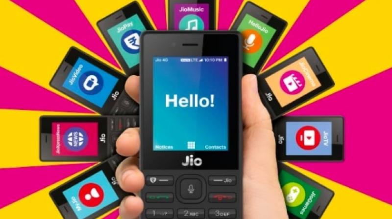 Image of JioPhone ad banner on jio.com