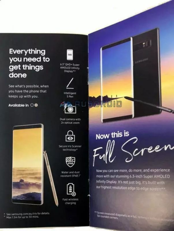 Samsung Galaxy Note 8 Häftet