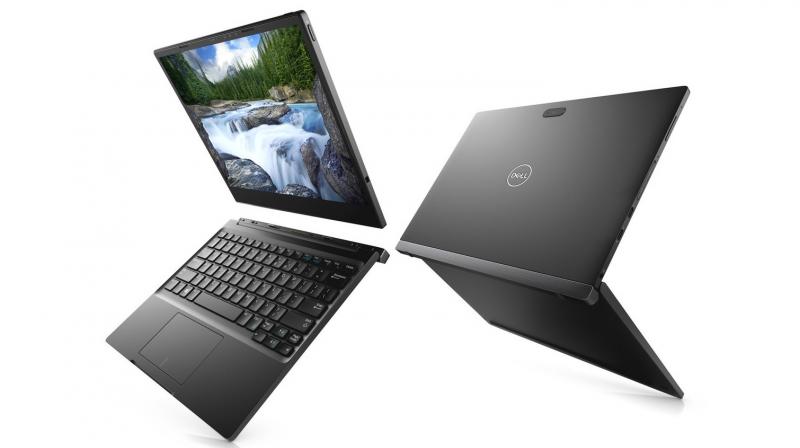 Dell makes use of the keyboard base as the medium to transfer current to the detachable display unit that houses 100 percent of the actual computer.