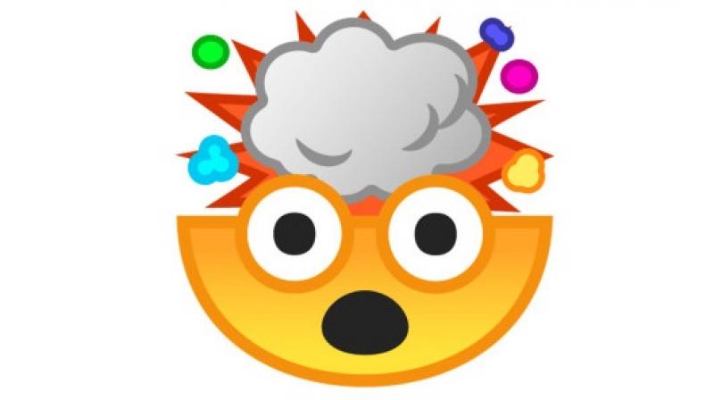 The new "mind blown" emoji by Google