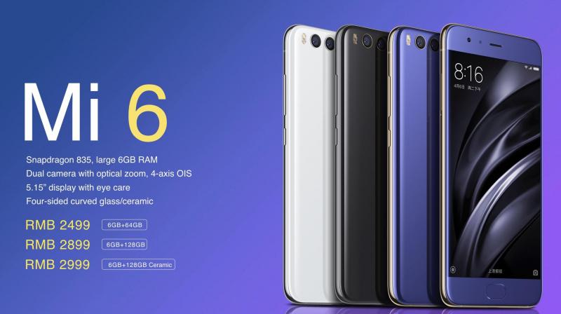 The Mi 6 has an SD835 chipset along with 6GB of RAM.