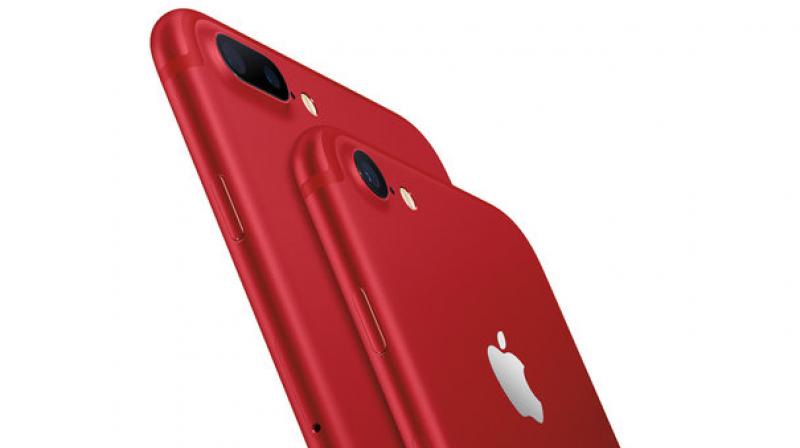 Visa |  Röd iPhone 7 Med uppackningsfunktion