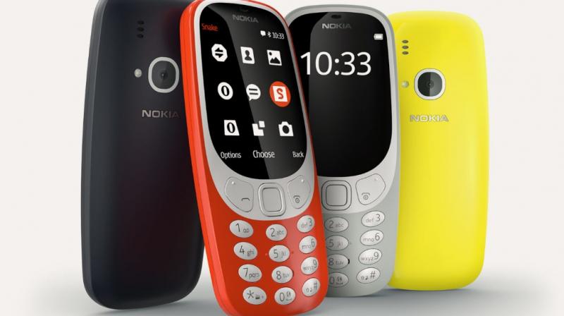 Nokia 3310 is available in four colour variants—Warm Red, Yellow, both with a gloss finish, and matte finished Dark Blue and Grey.