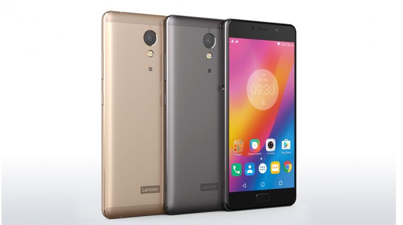 Champagne Gold and Graphite Grey variant of Lenovo P2