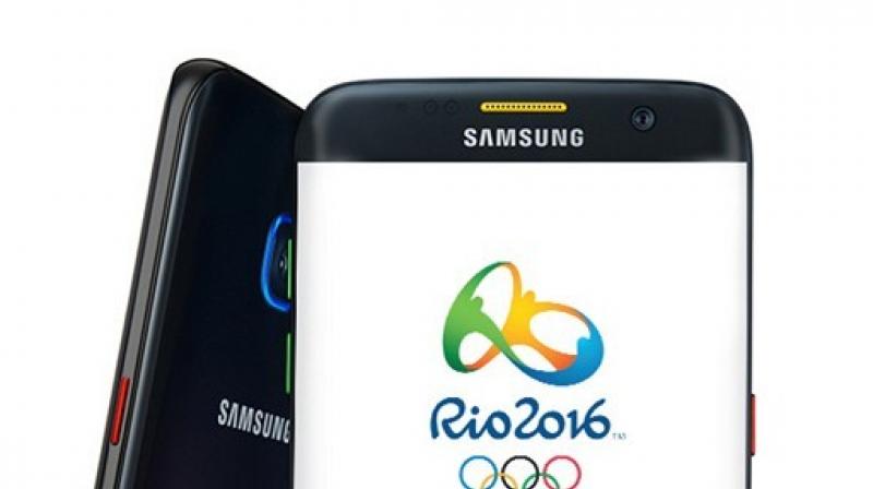 The Samsung Galaxy S7 Edge Olympic Edition is sleek and stylish.