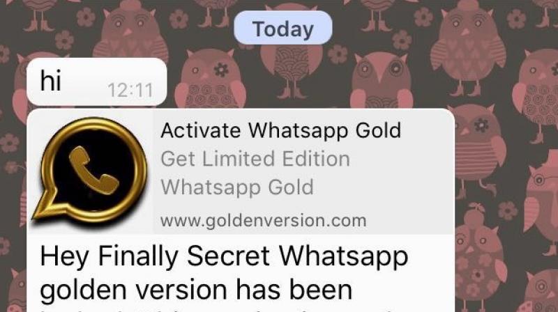 Fick du ett meddelande om att uppgradera till “WhatsApp Gold”?  Sluta, det är en stor bluff!