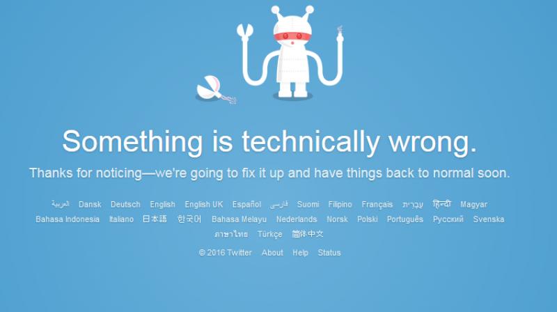 Twitter faces an outage