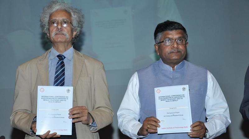 Union Telecom Minister Ravi Shankar Prasad launched a background paper on EMF emissions from mobile towers.