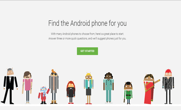 It asks you simple questions to help you choose the right phone easily