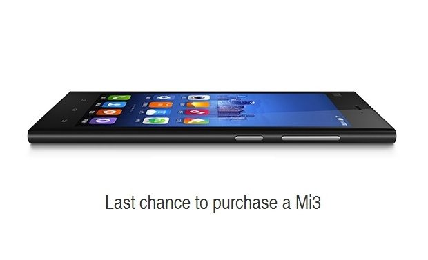 Flipkart kommer exklusivt att sälja Xiaomi Mi 3 den 26 januari 2015
