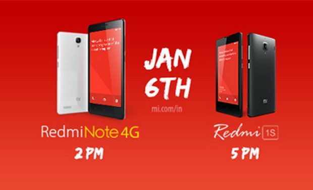 Xiaomi and Flipkart to hold Redmi 1S and Redmi Note 4G flash sales in the same day