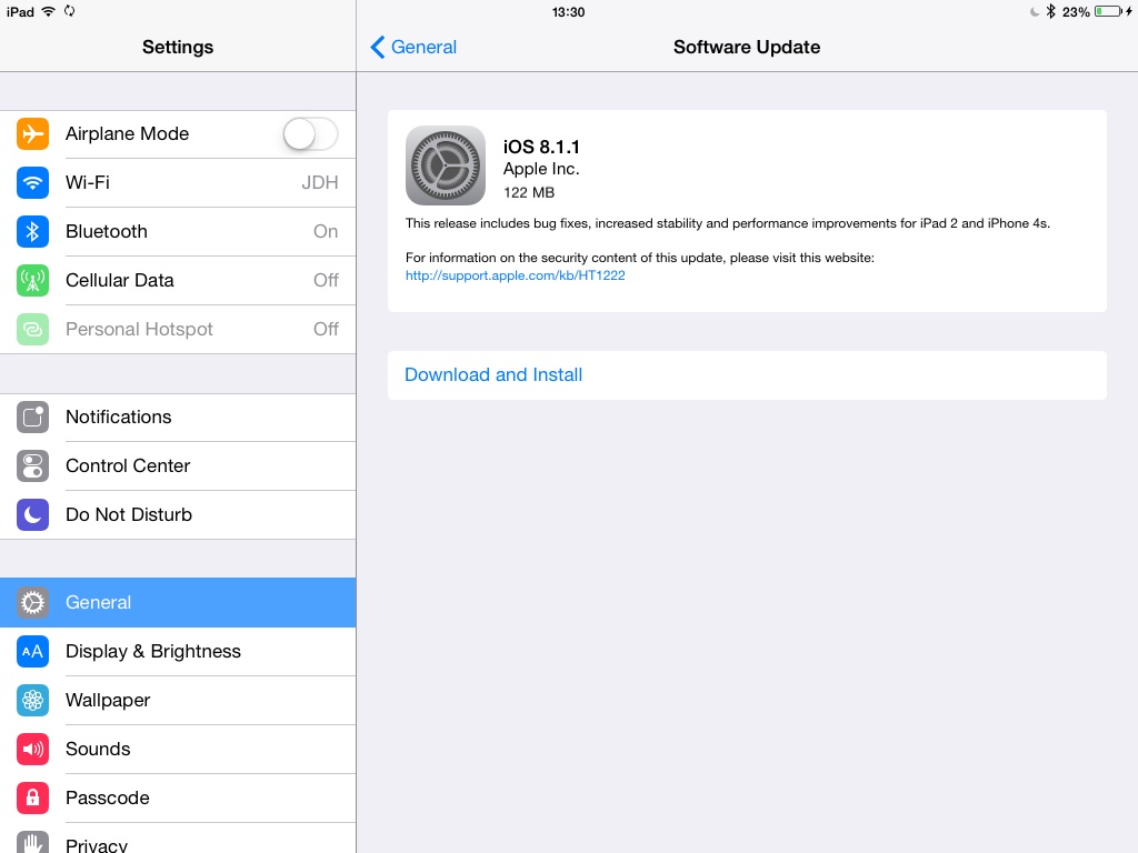 iPhone 4s, masalah kinerja iPad 2 akhirnya diselesaikan dengan pembaruan iOS 8.1.1 3